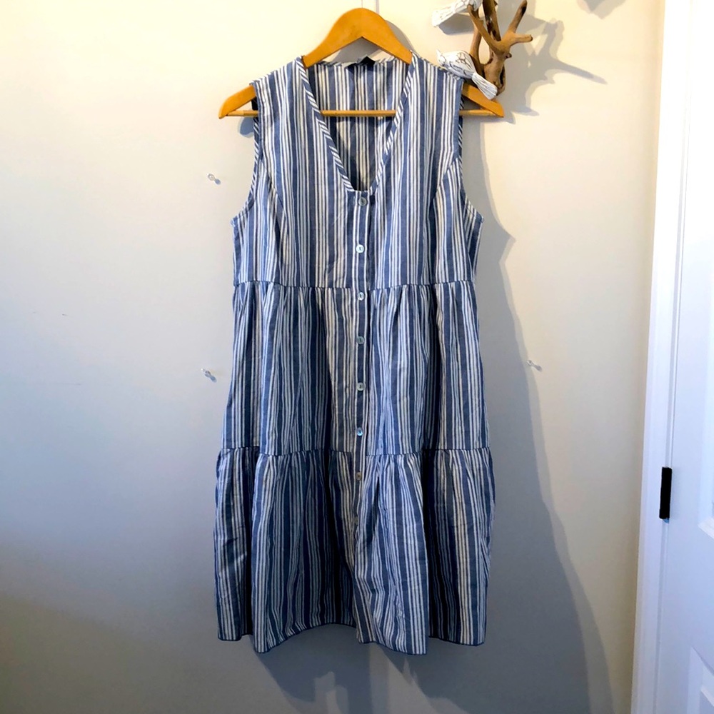 SzM blue striped sun dress